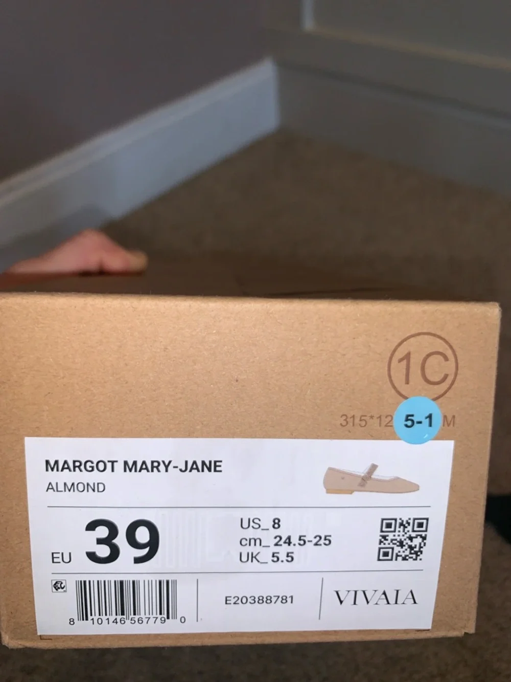 VIVAIA Margot Mary Jane in Almond with Removable Bow - Picture 5 of 5